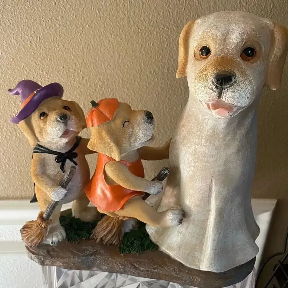 Hay and Harvest Golden Retriever Halloween Decoration Indoor Outdoor CUTEEE!